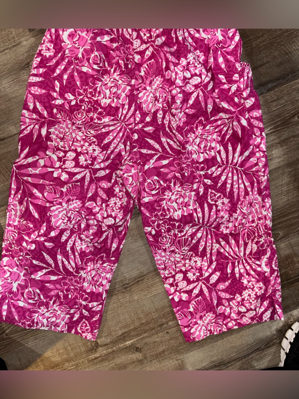 Erika Fuchsia and Light Pink Floral Pants - Picture 3 of 3
